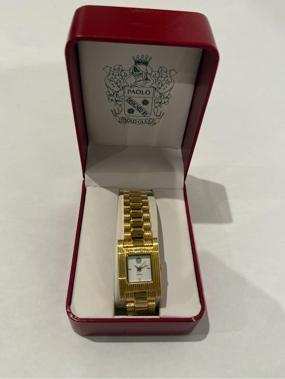 Vintage Paolo Gucci Gold-Tone Bracelet Watch